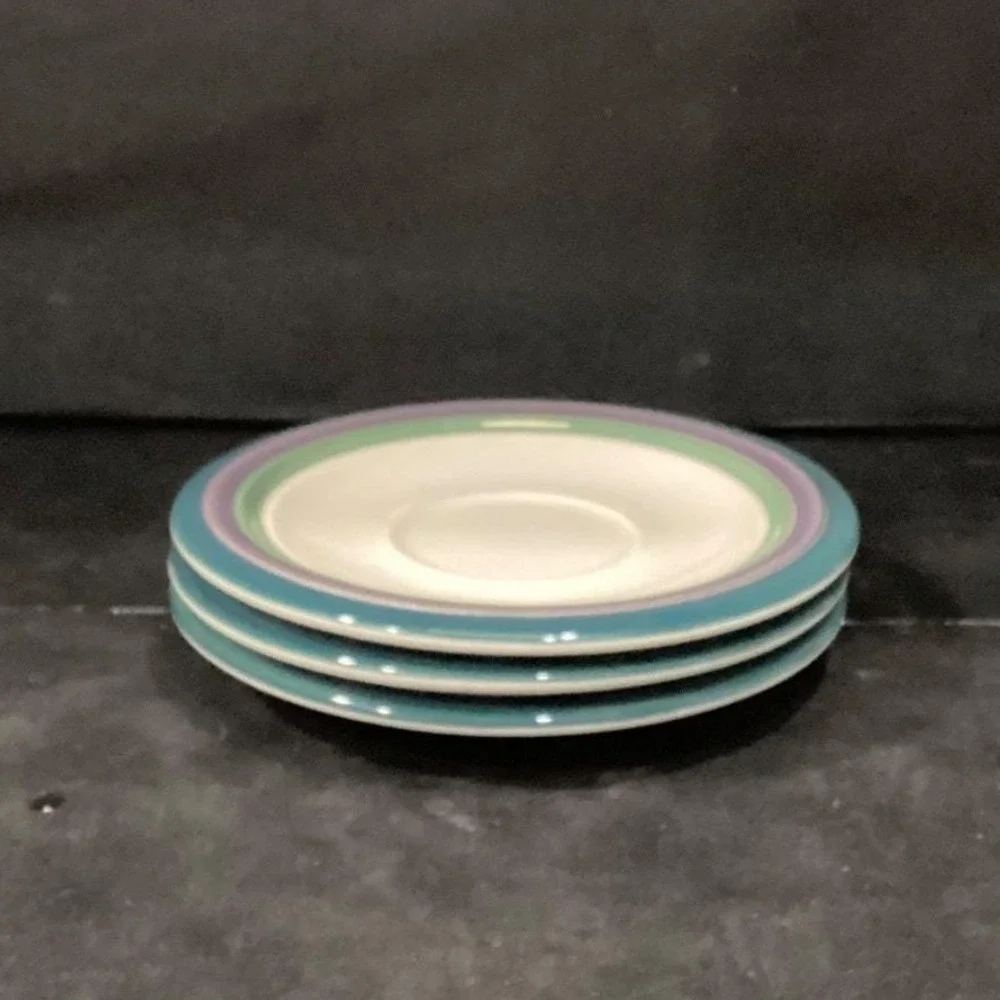 Pfaltzgraff‎ Mountain Shadow Teacup & Saucers, Set of 3, Vintage Tableware